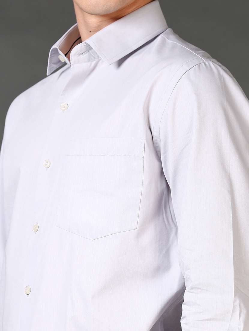 men solid long sleeve formal shirt - 21663730 -  Standard Image - 5