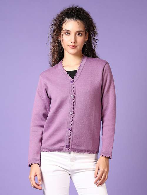 women self designed long sleeve cardigan - 21663756 -  Standard Image - 0