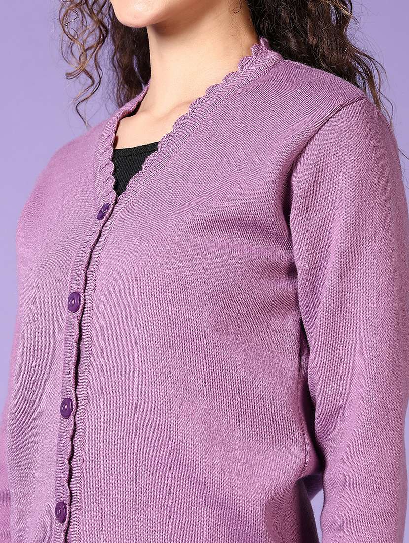 women self designed long sleeve cardigan - 21663756 -  Standard Image - 5