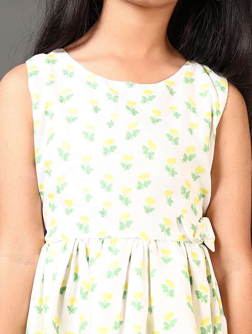 women printed sleeveless round neck frock - 21663758 -  Standard Image - 5