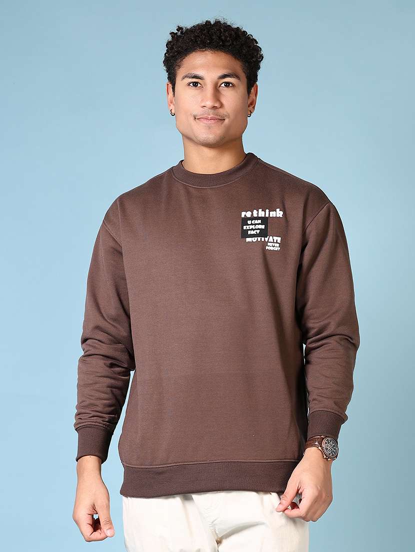 men back print long sleeve sweatshirt - 21663764 -  Zoom Image - 0