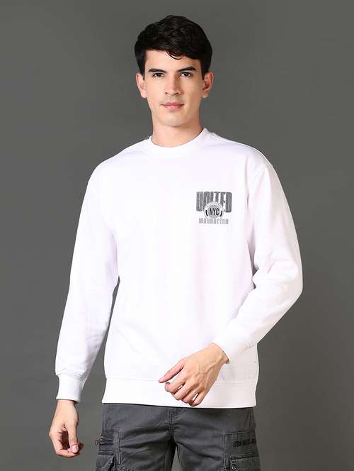 men chest print long sleeve sweatshirt - 21663765 -  Standard Image - 0