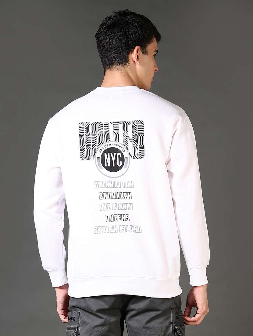 men chest print long sleeve sweatshirt - 21663765 -  Standard Image - 3