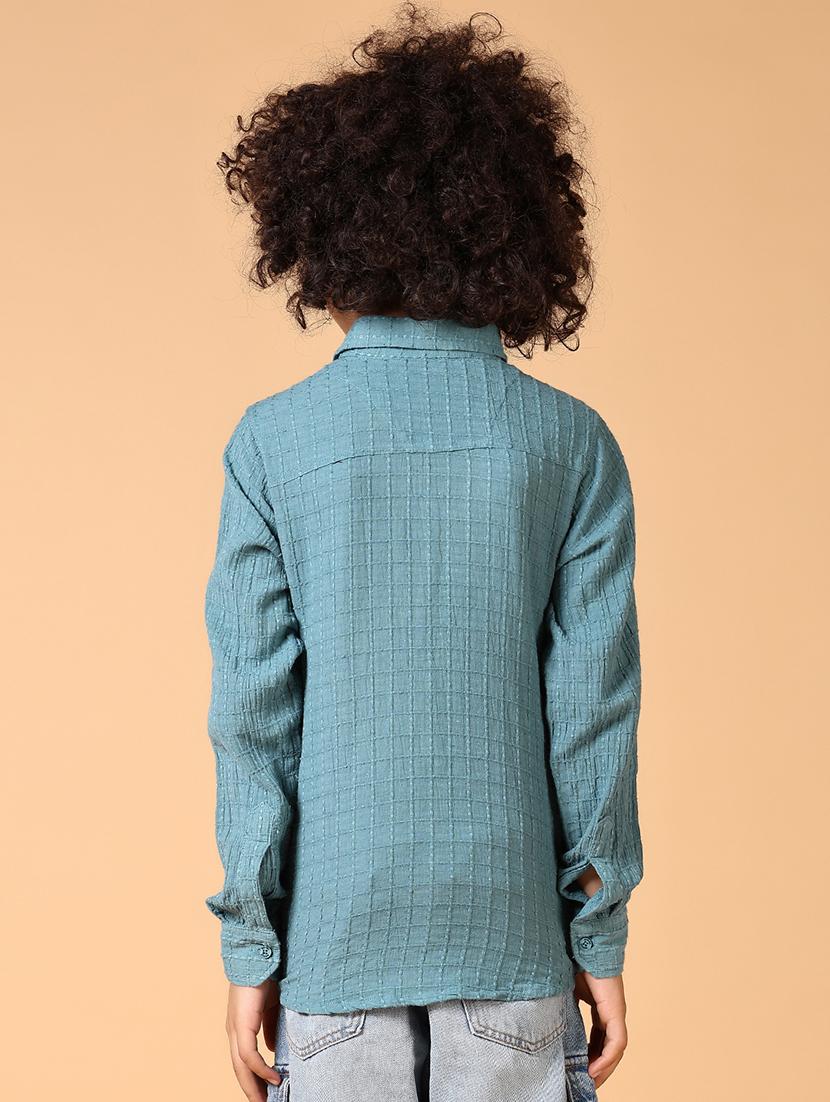 boys long sleeves self design shirt - 21663773 - Standard Image - 3