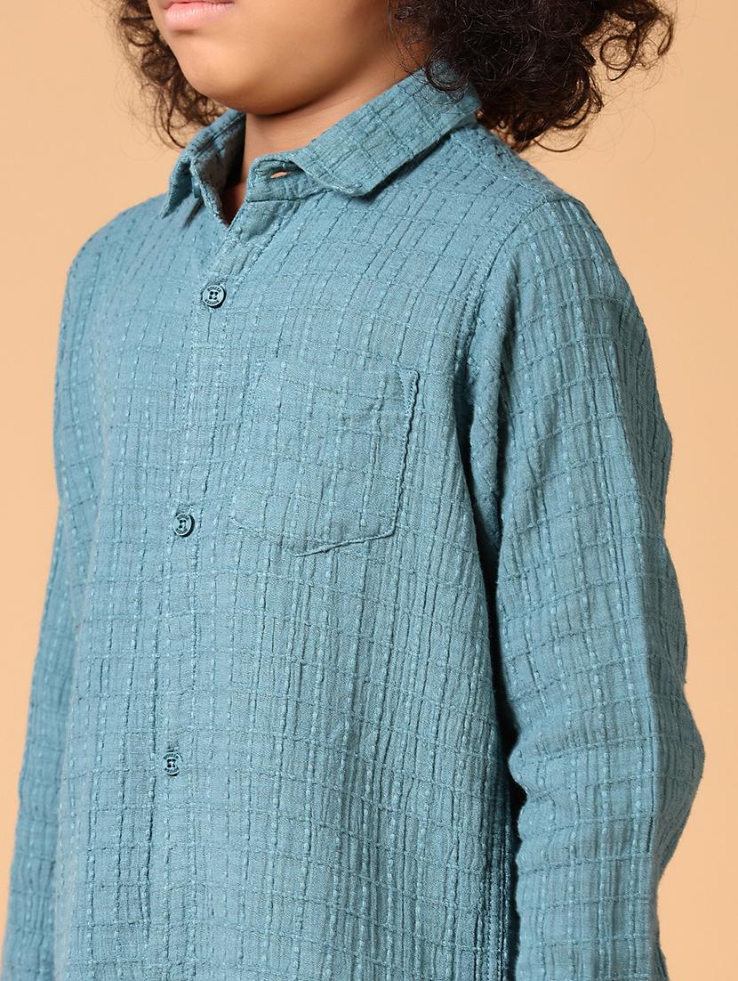 boys long sleeves self design shirt - 21663773 - Standard Image - 5