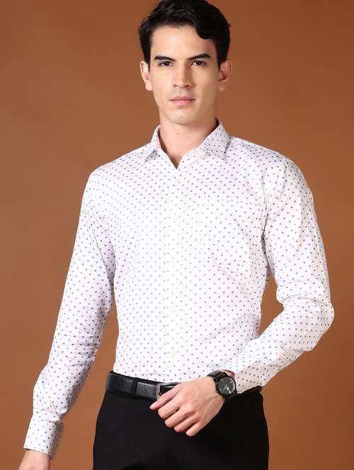 men printed long sleeve formal shirt - 21663803 - Standard Image - 0
