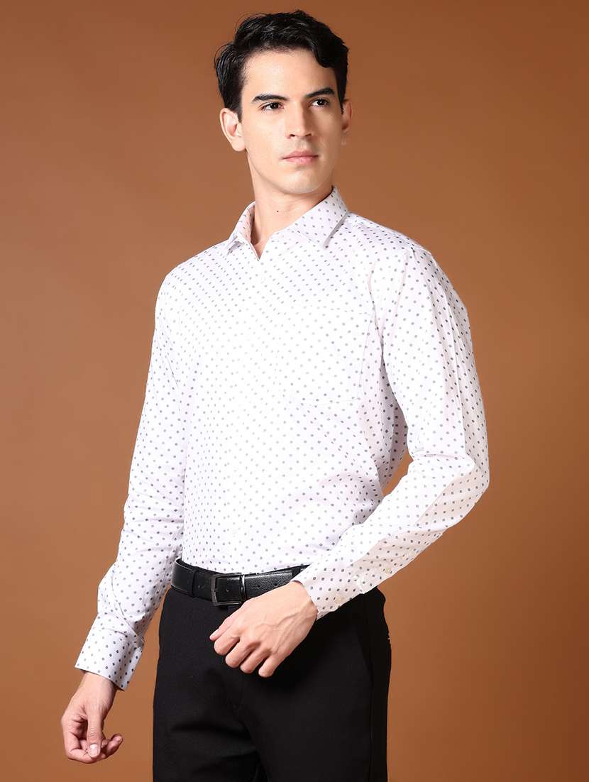 men printed long sleeve formal shirt - 21663803 - Standard Image - 3