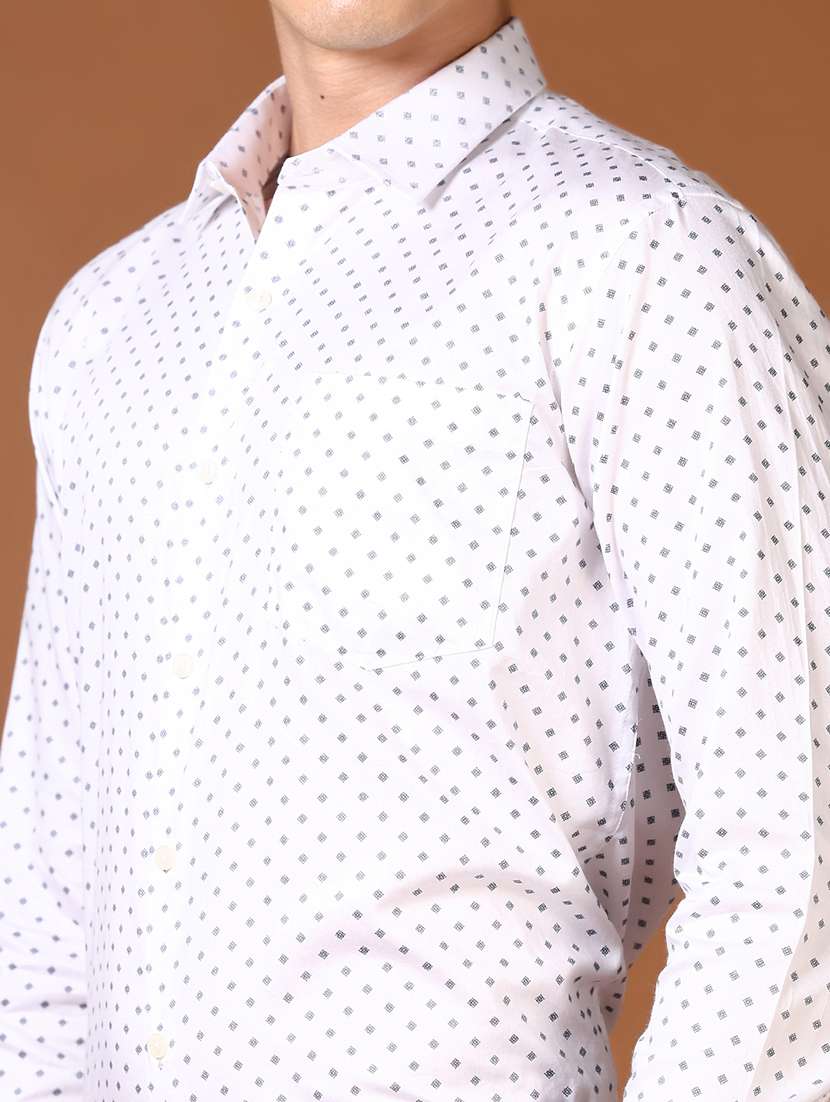 men printed long sleeve formal shirt - 21663803 - Standard Image - 5