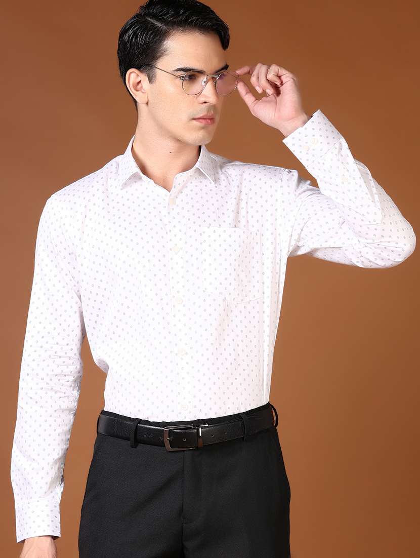 men printed long sleeve formal shirt - 21663804 -  Standard Image - 3