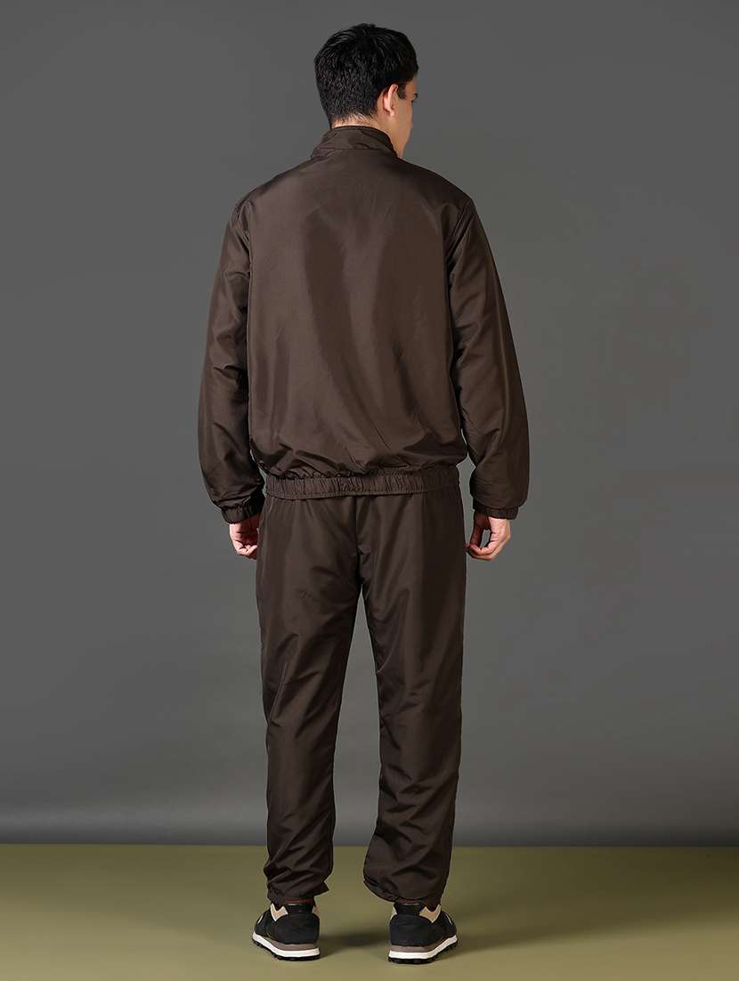 men solid long sleeve full length track suit - 21663806 -  Standard Image - 3