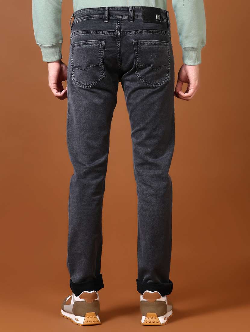 men solid mid rise full length jeans - 21663832 - Standard Image - 3