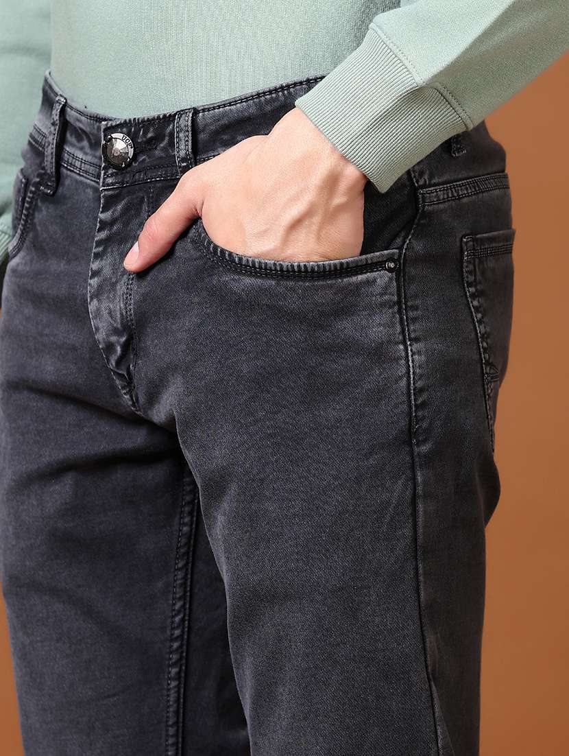 men solid mid rise full length jeans - 21663832 - Standard Image - 5
