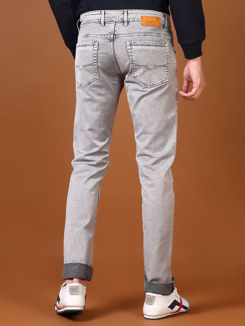 men solid mid rise full length jeans - 21663833 - Standard Image - 3
