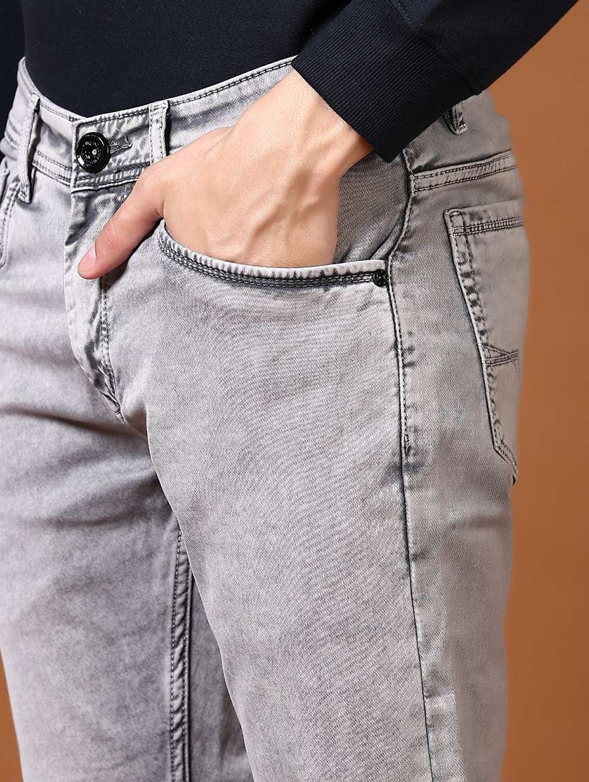 men solid mid rise full length jeans - 21663833 - Standard Image - 5