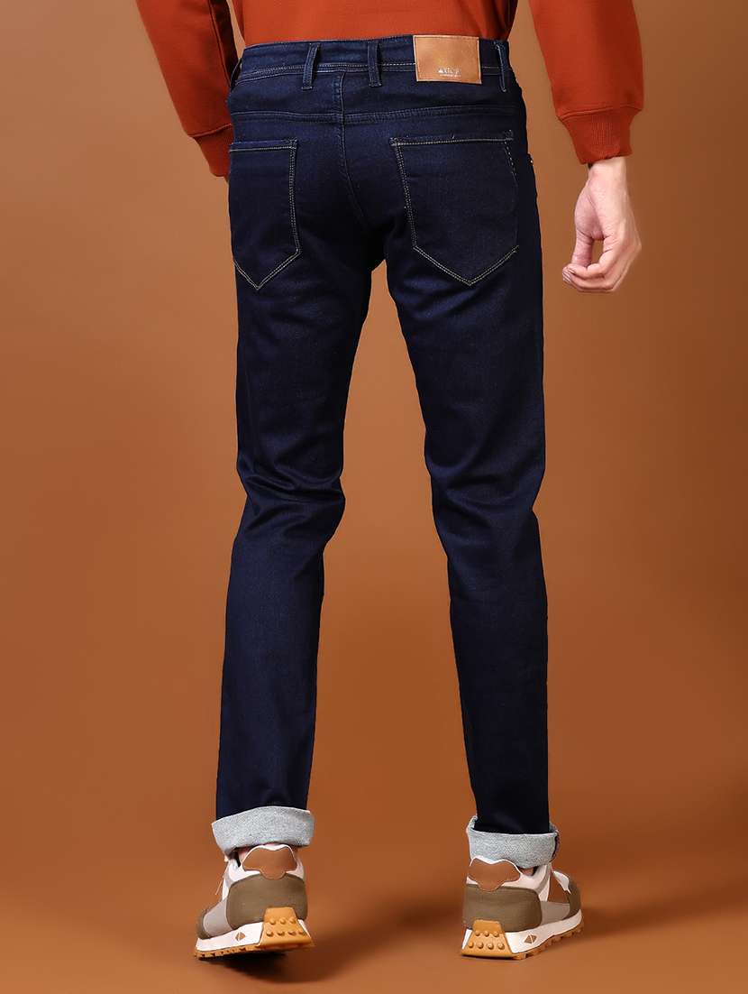 men solid mid rise full length jeans - 21663839 -  Standard Image - 3