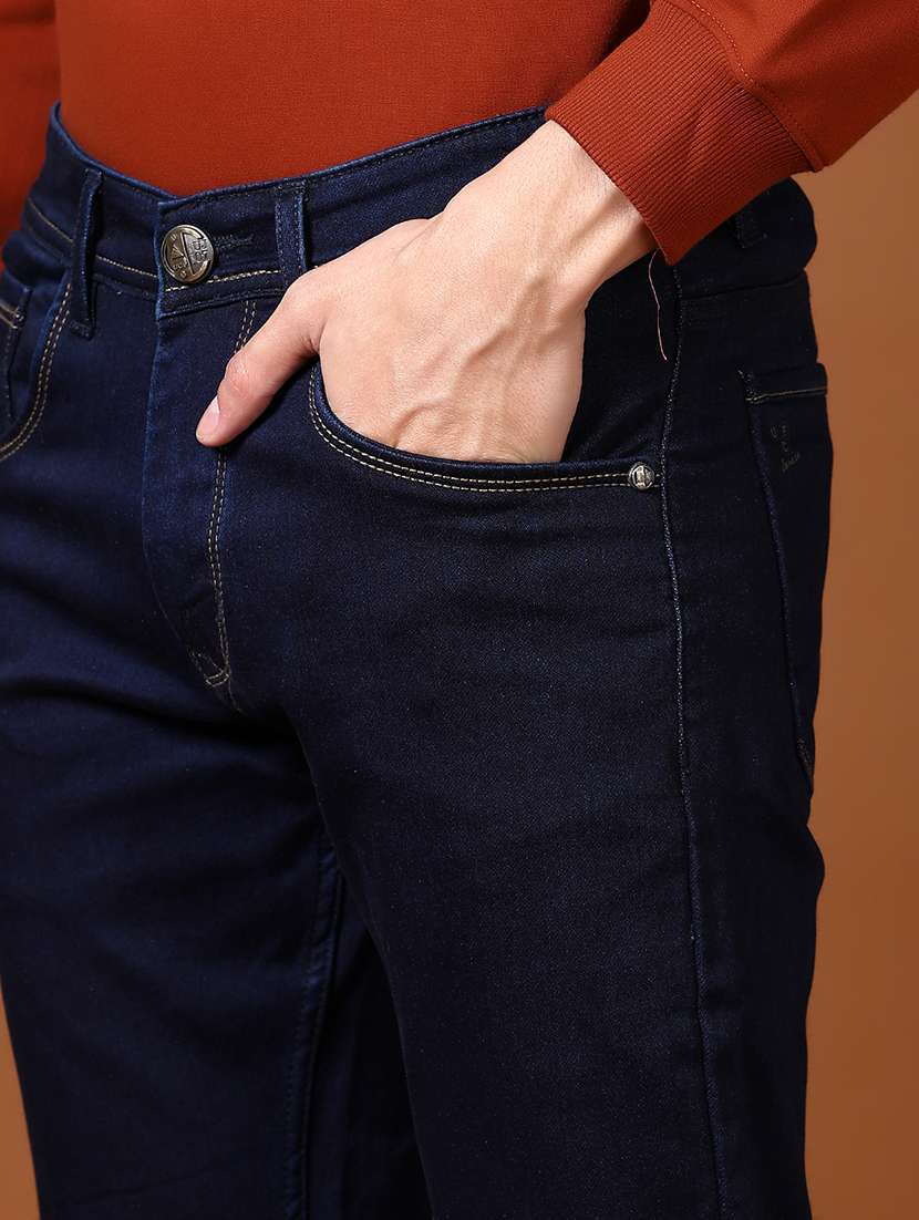 men solid mid rise full length jeans - 21663839 -  Standard Image - 5