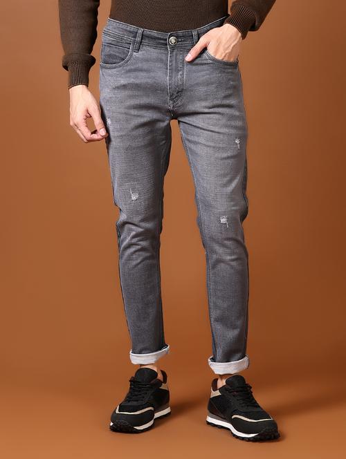 men distressed mid rise slim fit jean - 21663842 - Standard Image - 0