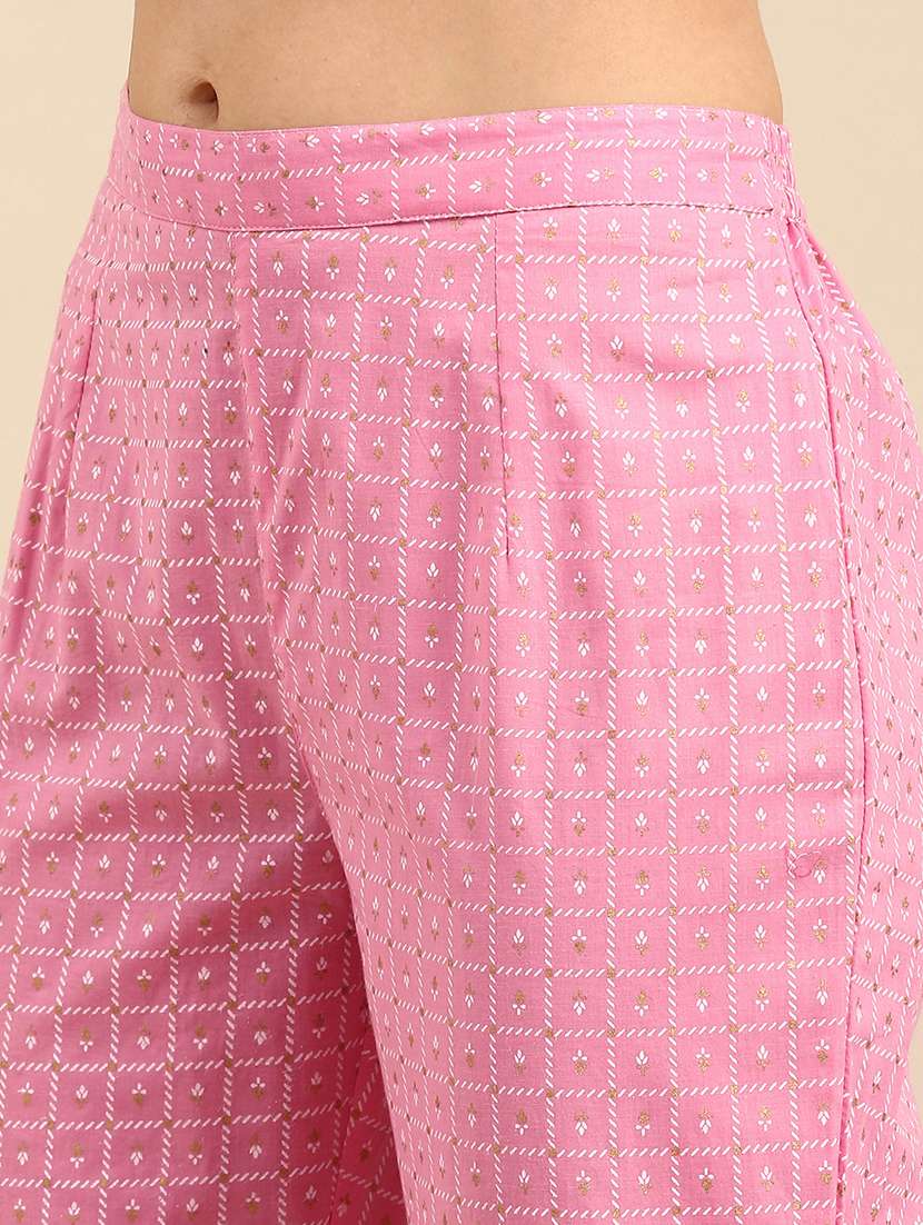 women pink printed kurta pant set with duapatta - 21663960 -  Standard Image - 5