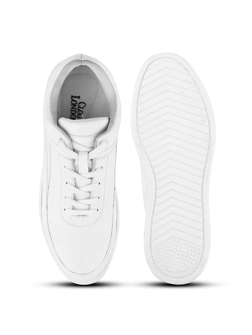 men white lace up sneakers - 21664020 -  Standard Image - 5