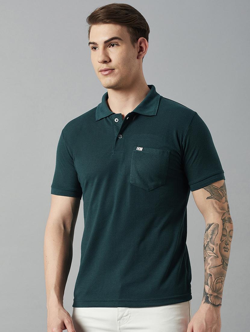men short sleeves plain polo t-shirt - 21664128 - Zoom Image - 0