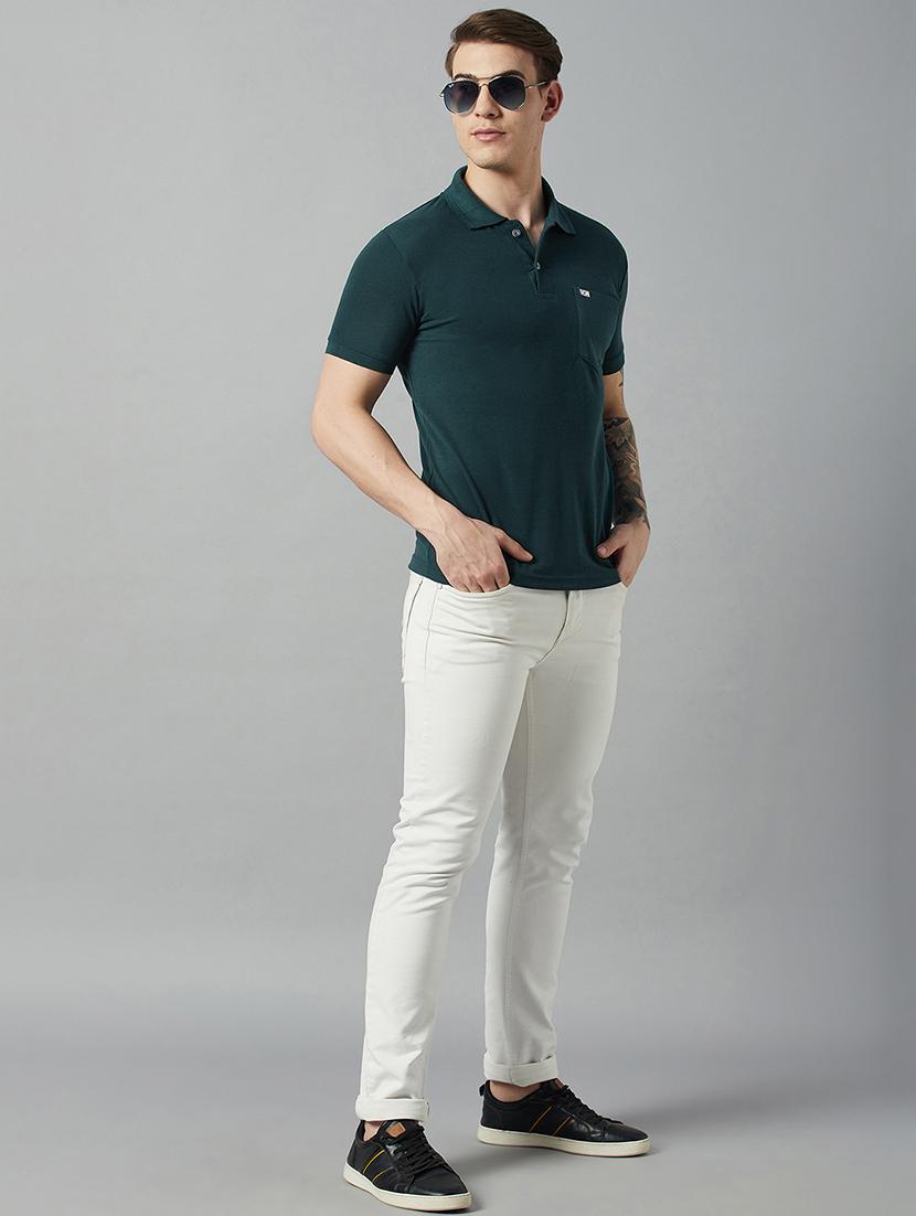 men short sleeves plain polo t-shirt - 21664128 - Standard Image - 3