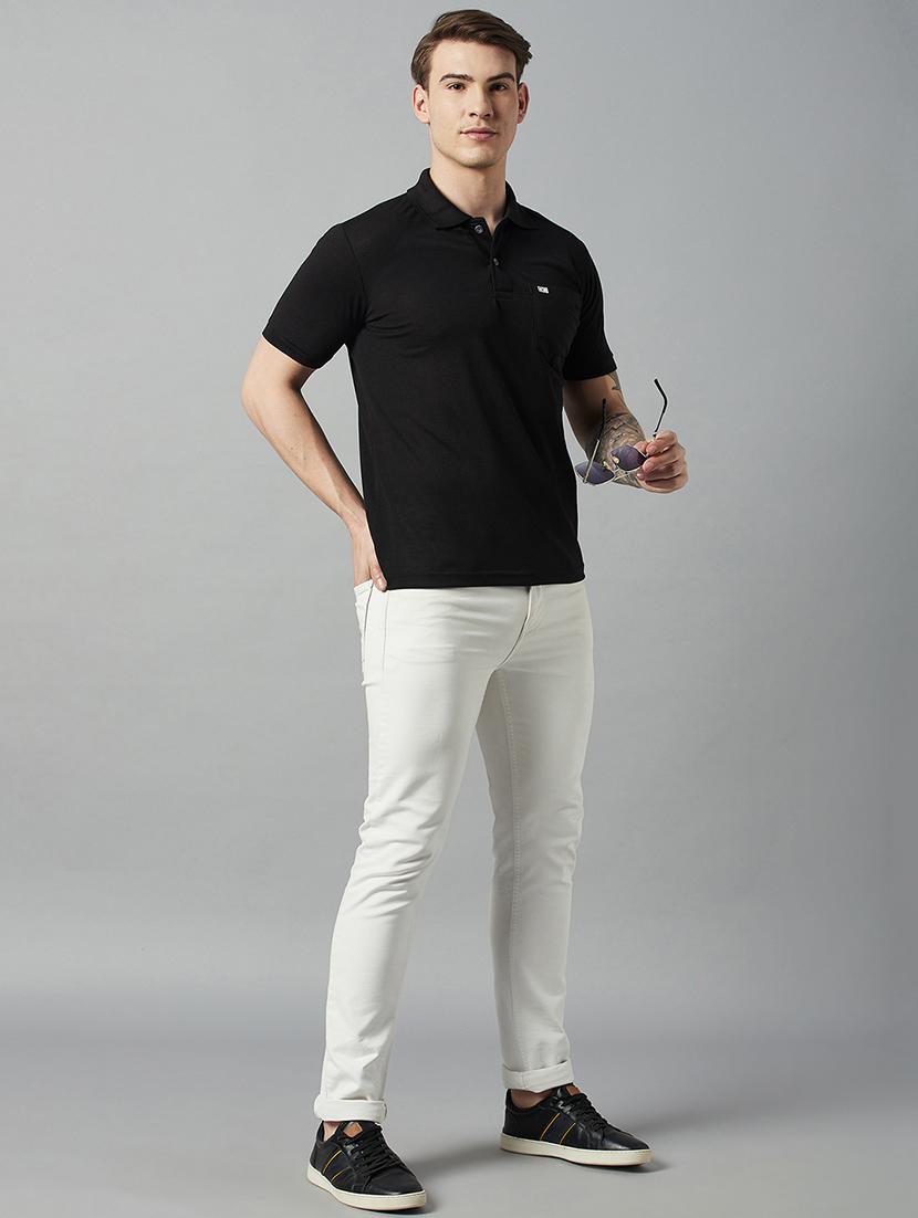 men short sleeves plain polo t-shirt - 21664129 - Standard Image - 3