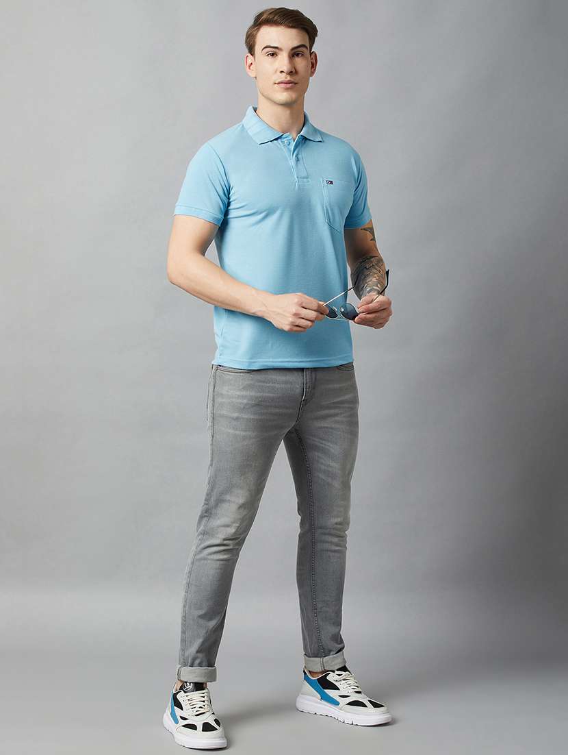men short sleeves plain polo t-shirt - 21664139 -  Standard Image - 3
