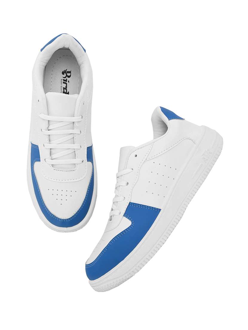 men blue lace up sneakers - 21664431 -  Standard Image - 3