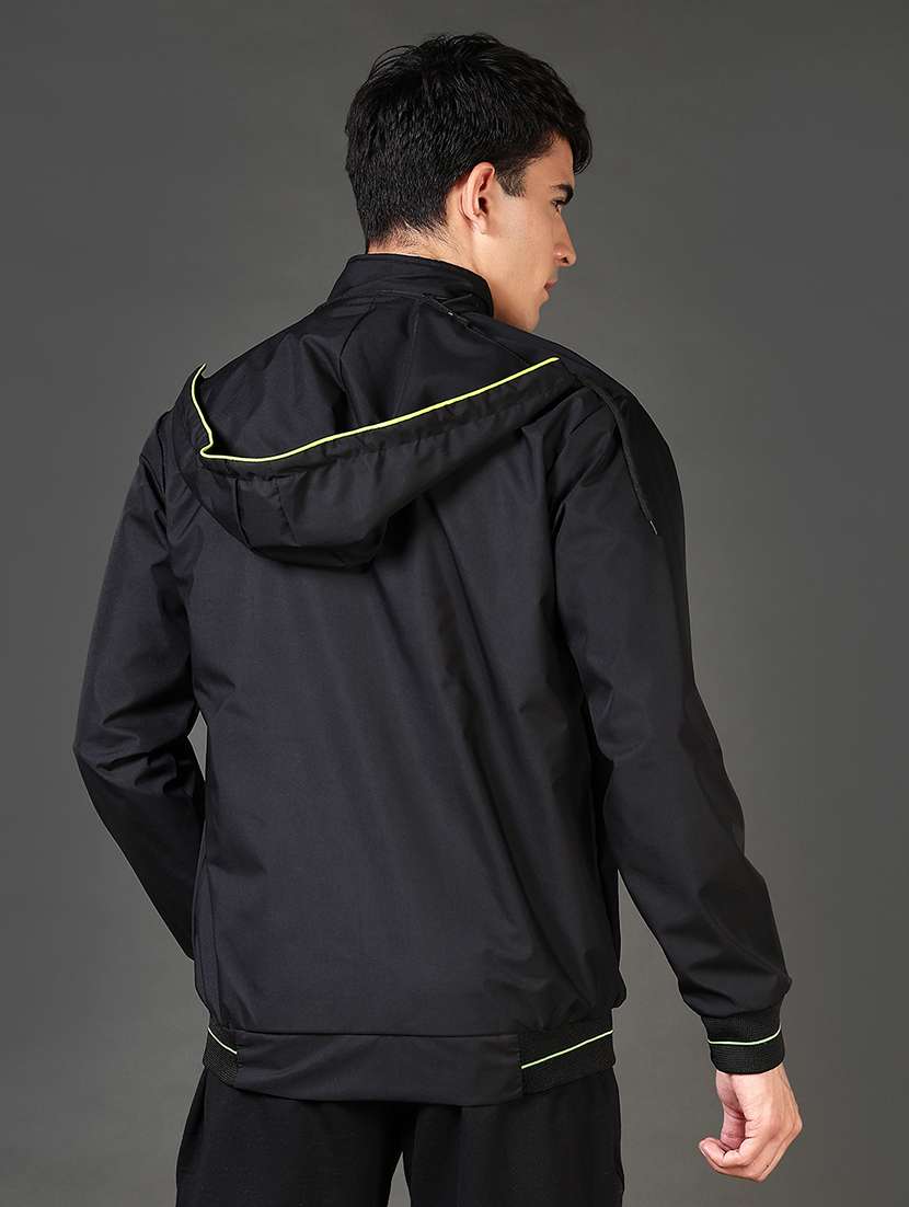 men long sleeves solid bomber jacket - 21664508 -  Standard Image - 3