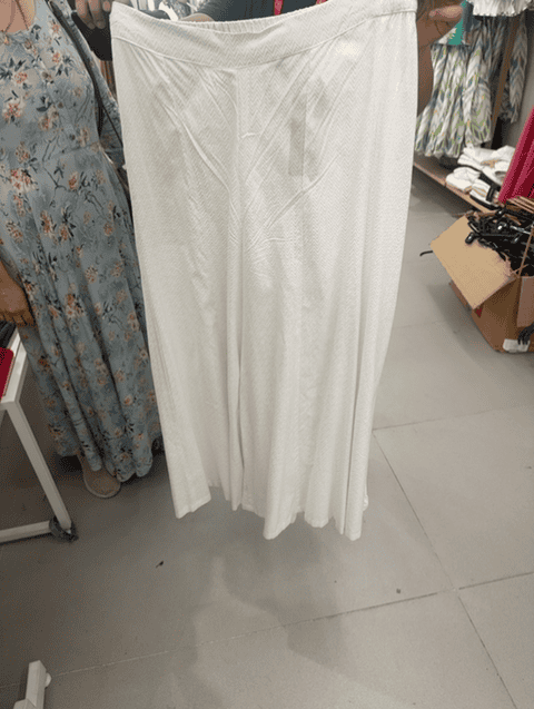 off white rayon palazzo - 21664514 - Standard Image - 0