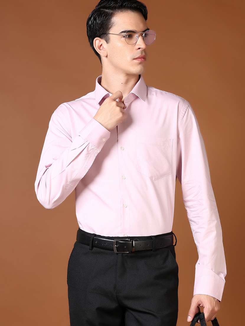 men solid long sleeve formal shirt - 21664518 - Standard Image - 3