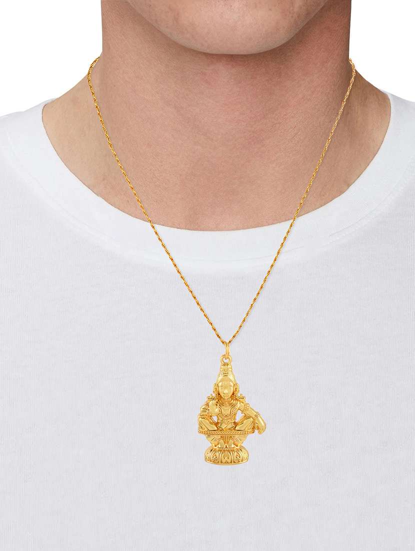 men sacred idol pendant with chain - 21664889 - Standard Image - 3