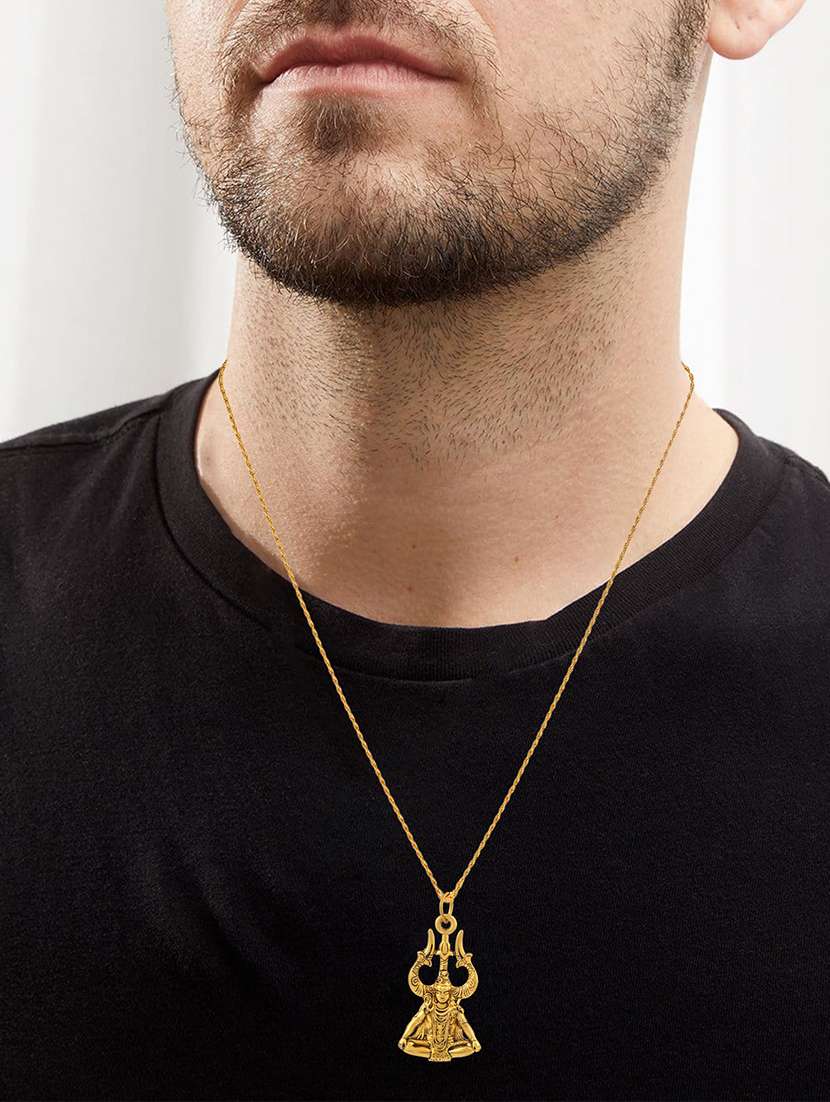 men sacred idol pendant with chain - 21664899 -  Standard Image - 3