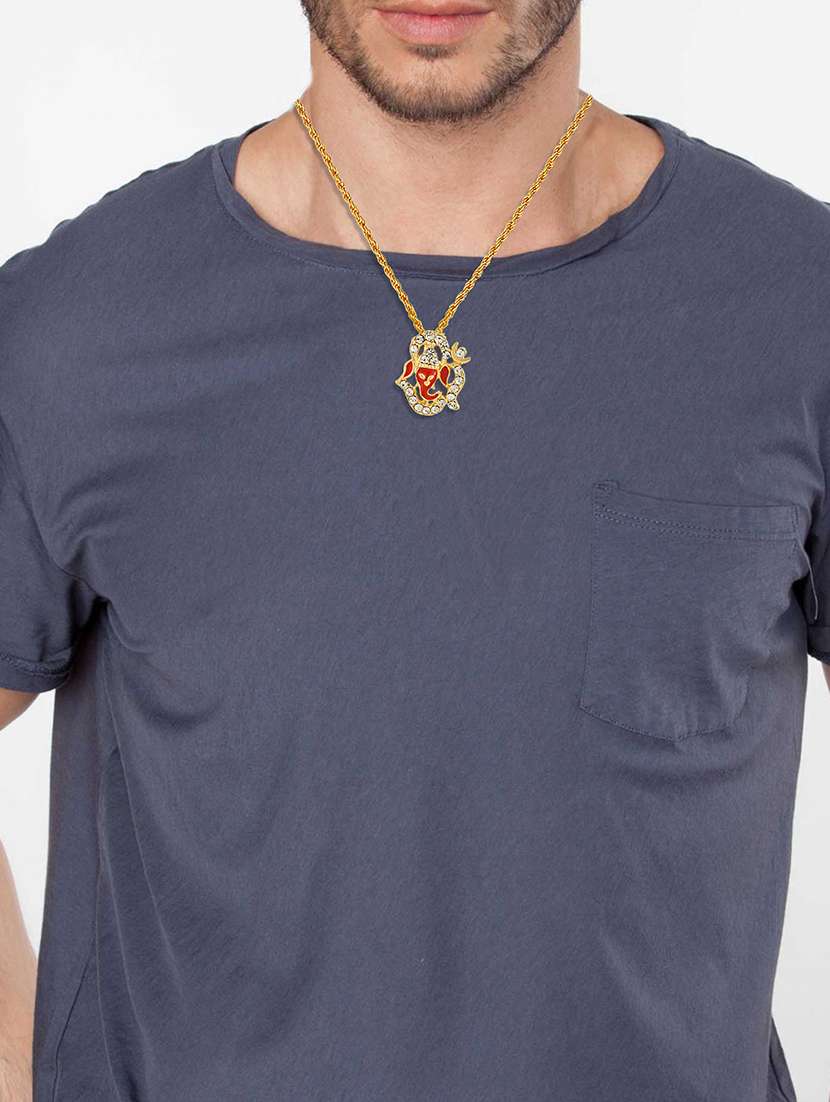 men sacred idol pendant with chain - 21664902 -  Standard Image - 3