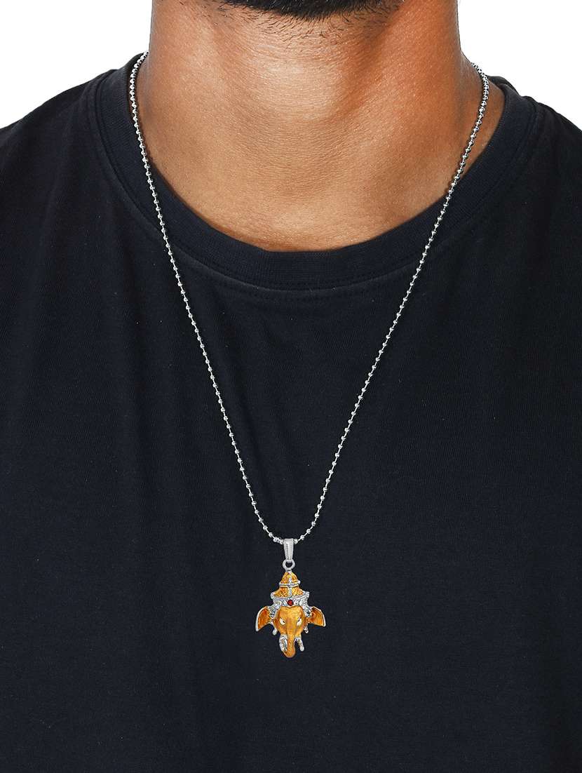 men sacred idol pendant with chain - 21664924 -  Standard Image - 3