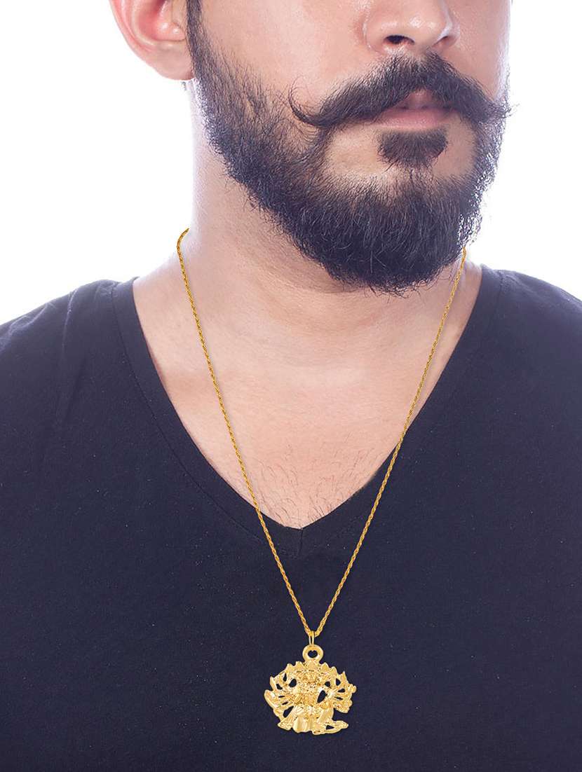 men sacred idol pendant with chain - 21664925 -  Standard Image - 3