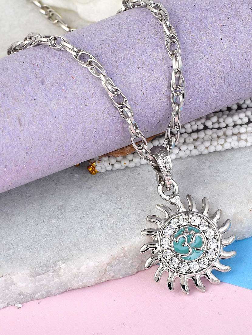 men sacred om pendant with chain