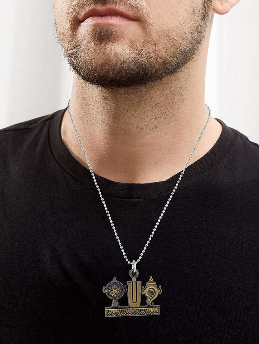 men sacred religious pendant with chain - 21664958 -  Standard Image - 3