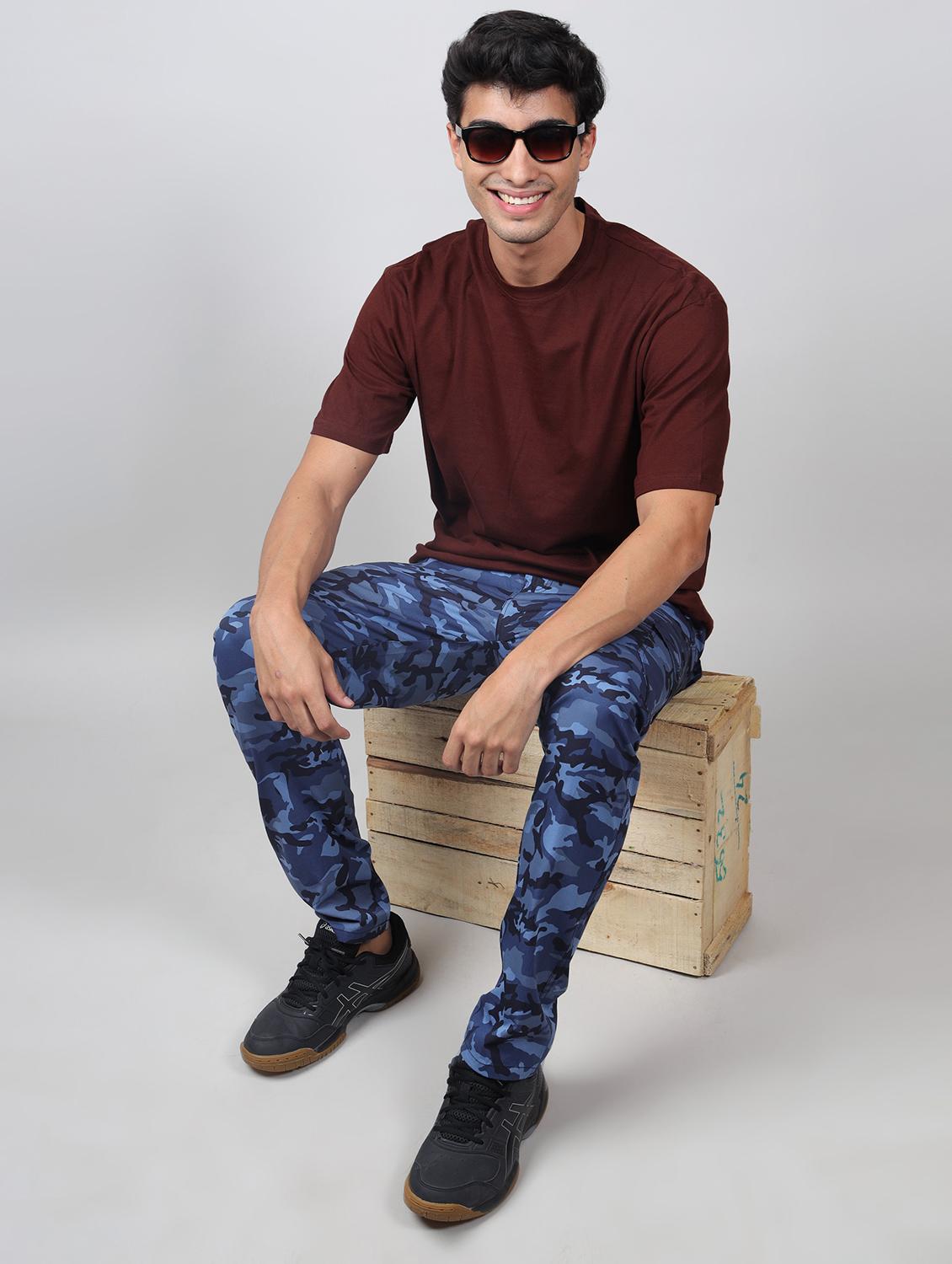 men mid rise camouflage printed cargo - 21665002 - Standard Image - 5