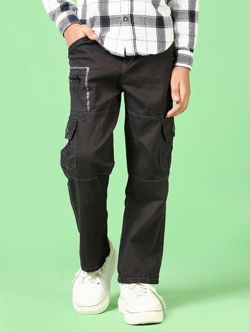 kids mid rise plain cargo - 21665113 -  Standard Image - 0