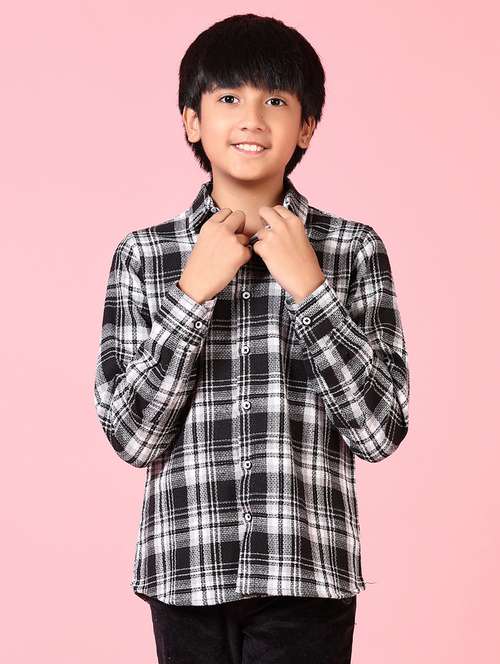 boys long sleeves checkered shirt - 21665134 -  Standard Image - 0