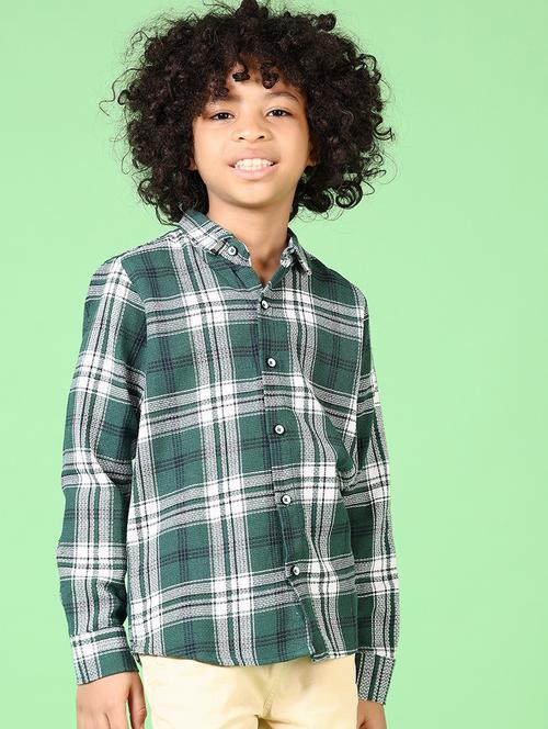boys long sleeves checkered shirt - 21665135 -  Standard Image - 0