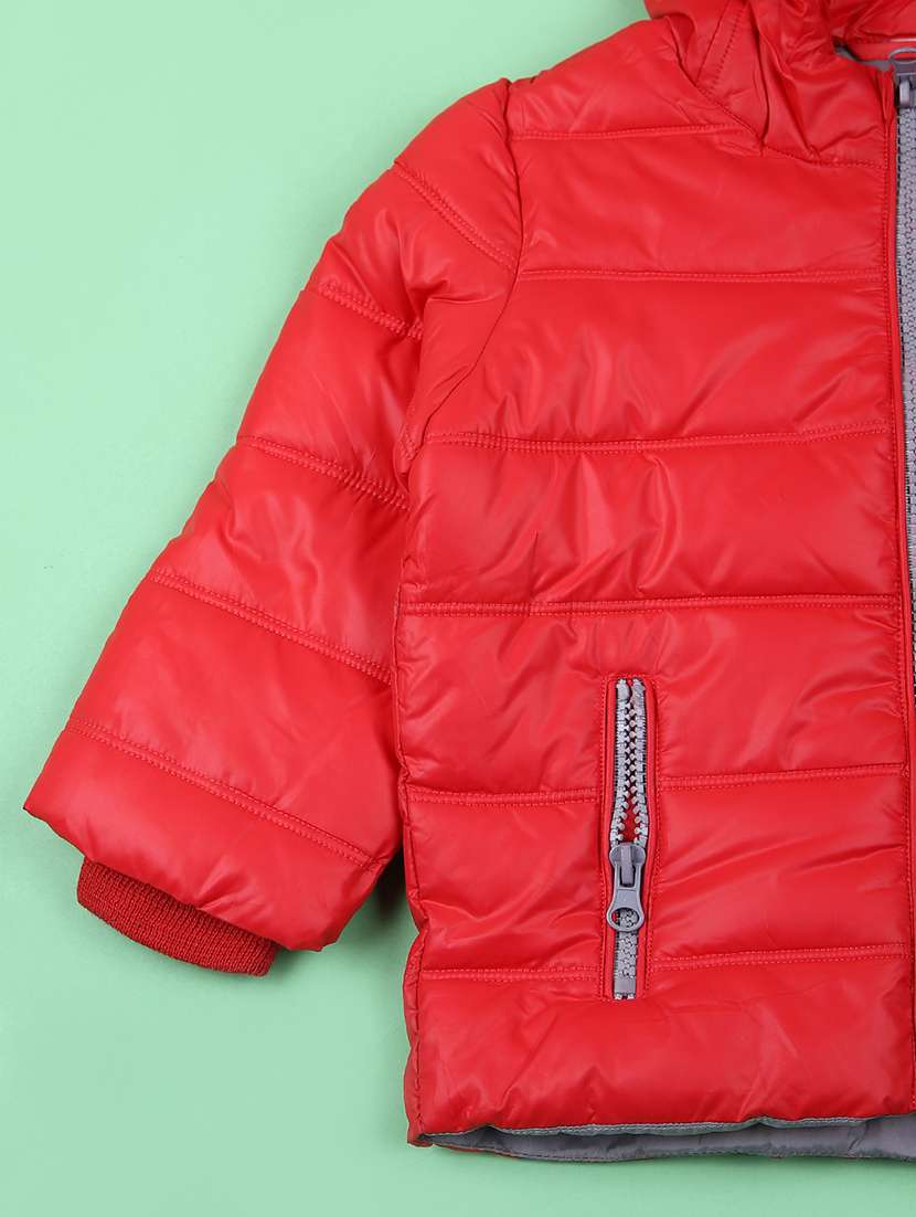 boys solid long sleeve hooded jacket - 21665180 -  Standard Image - 3