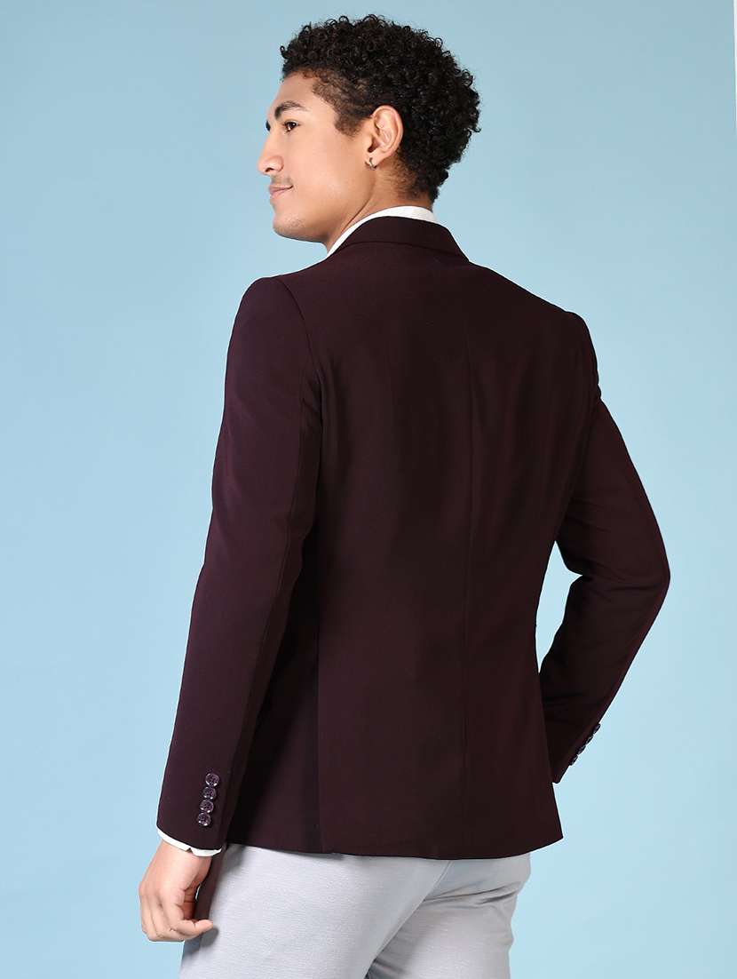 men solid long sleeve single breasted blazer - 21665185 -  Standard Image - 3
