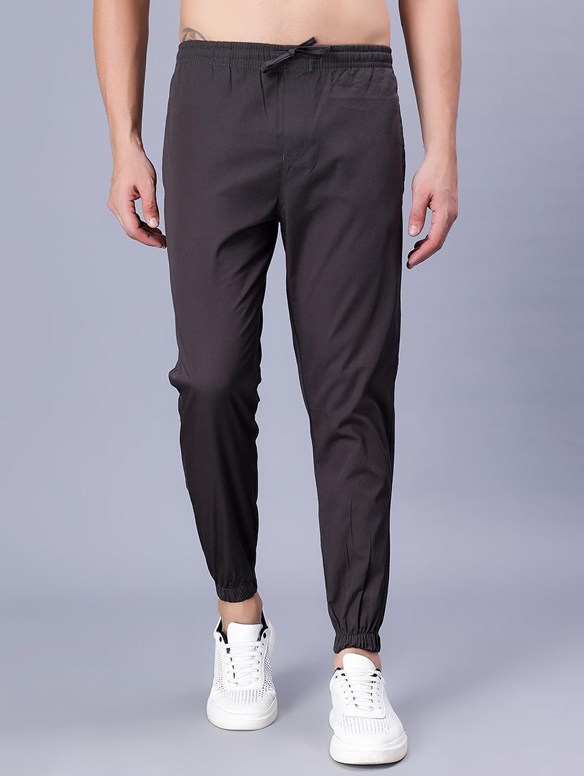 men mid rise solid joggers - 21665298 - Zoom Image - 0