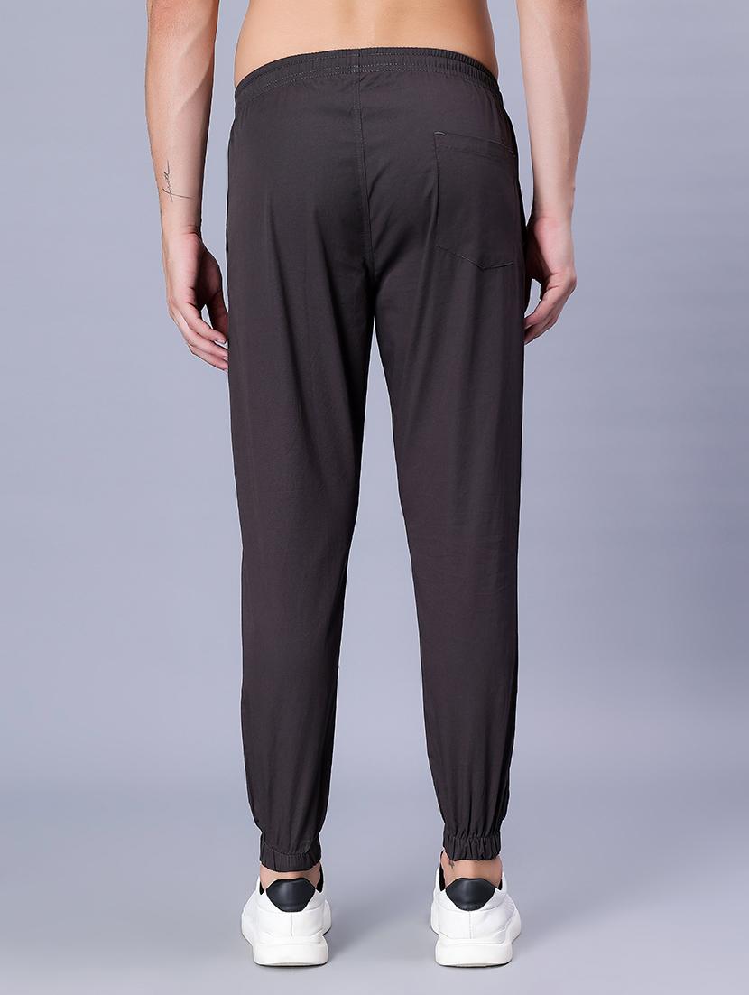 men mid rise solid joggers - 21665298 - Standard Image - 3