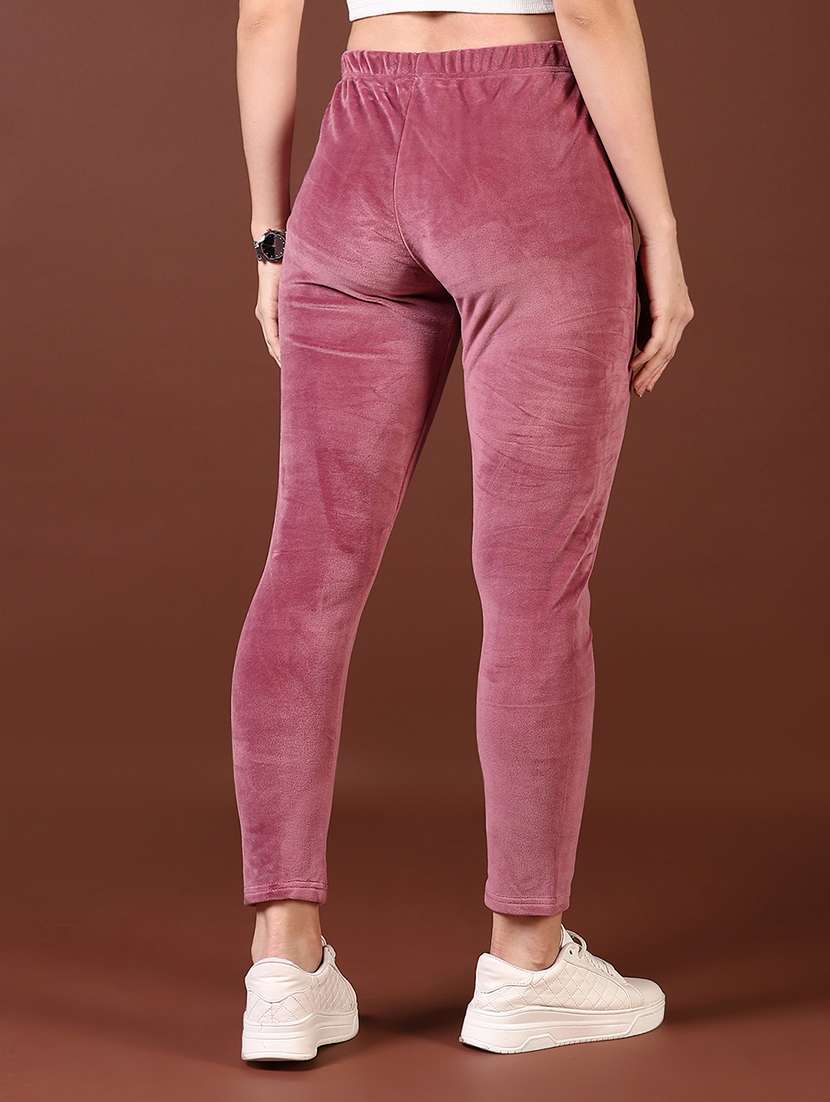 women pink solid ankle length leggings - 21665371 -  Standard Image - 3