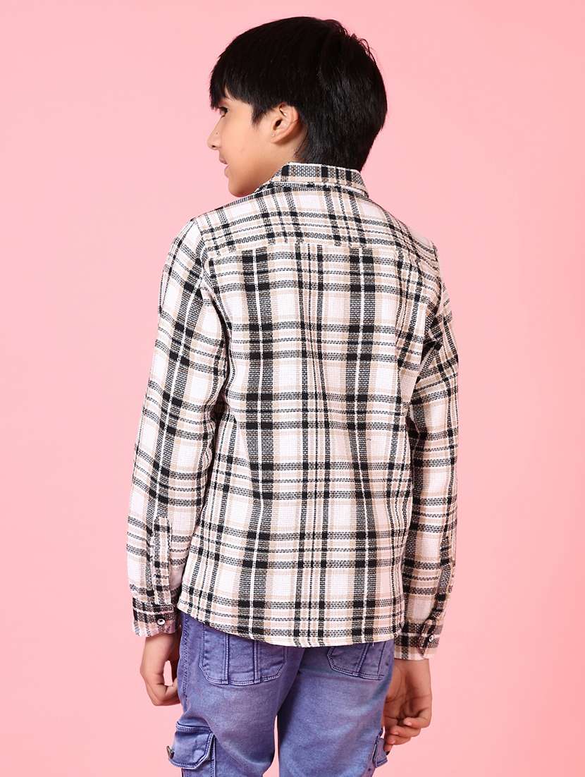 boys long sleeves checkered shirt - 21665406 -  Standard Image - 3