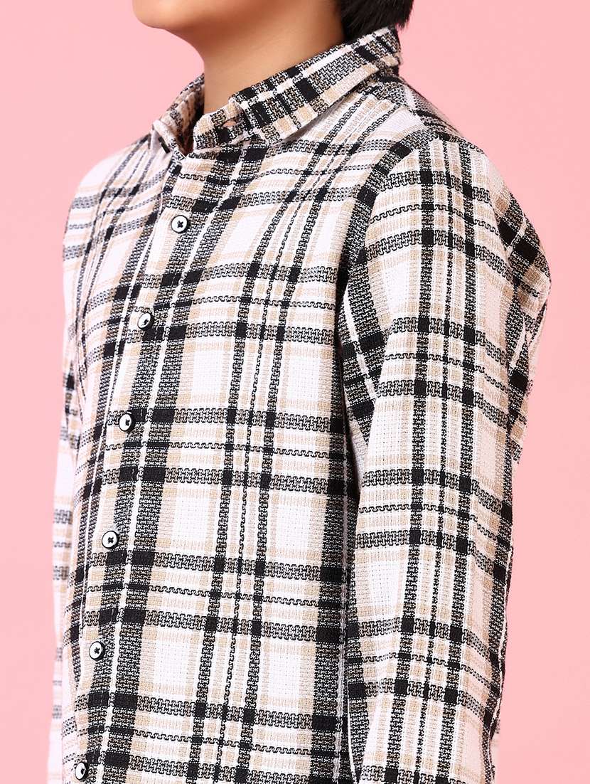 boys long sleeves checkered shirt - 21665406 -  Standard Image - 5
