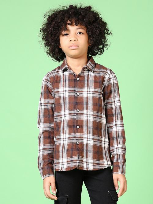 boys long sleeves checkered shirt - 21665410 -  Standard Image - 0